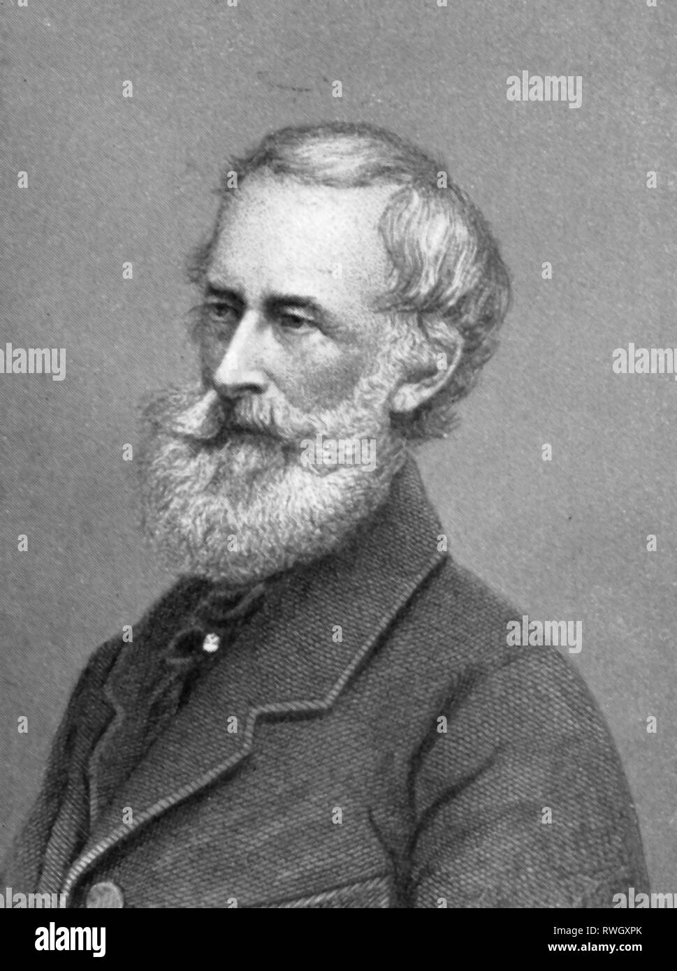 Krupp, Alfred, 11.4.1812 - 14.7.1887, l'industriel allemand, portrait, gravure sur bois, vers 1880, Additional-Rights Clearance-Info-Not-Available- Banque D'Images