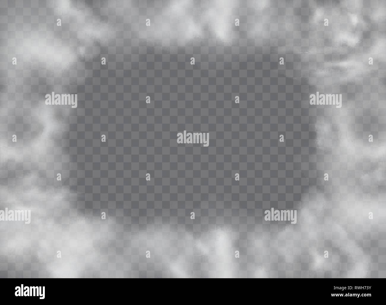 Le brouillard ou la fumée transparent isolés effet spécial. Blanc de nuages, brouillard ou smog background Illustration de Vecteur