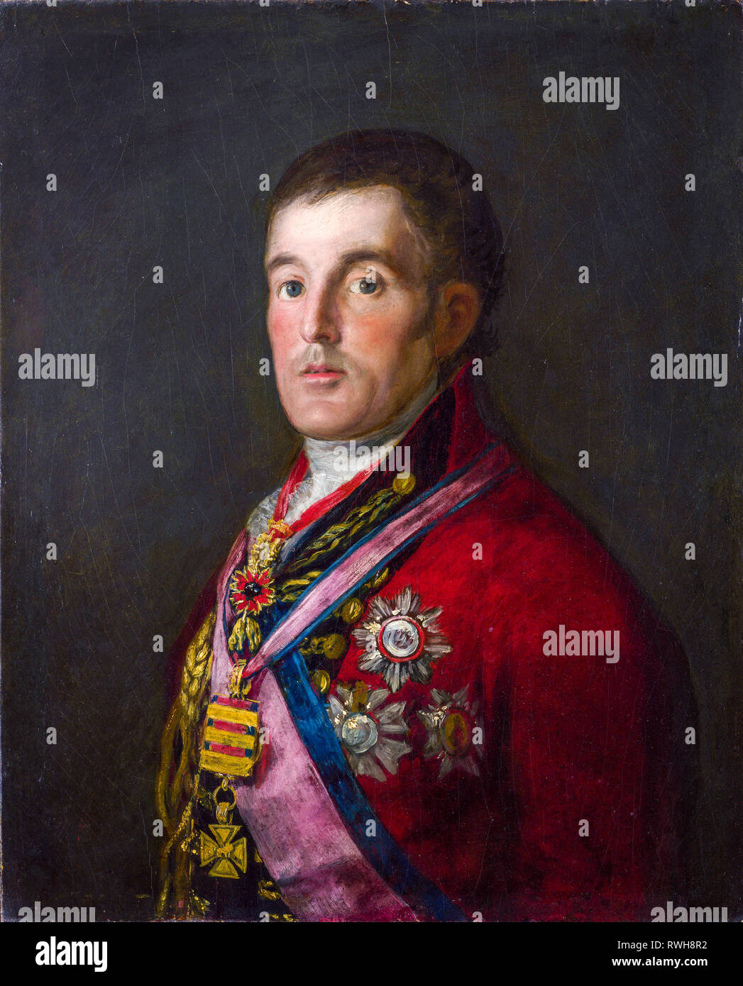 Arthur Wellesley, 1er duc de Wellington (1769-1852), portrait peint par Francisco Goya, vers 1812-1814 Banque D'Images