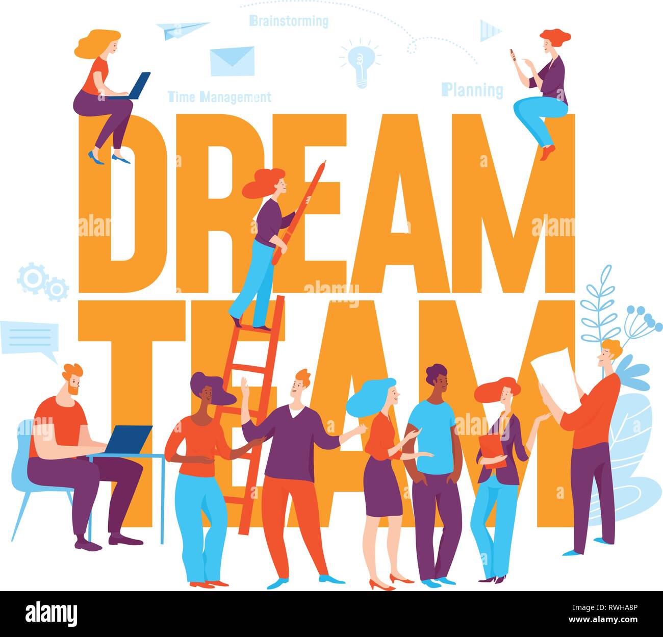 Des ressources humaines de l'équipe dream concept vector illustration Illustration de Vecteur