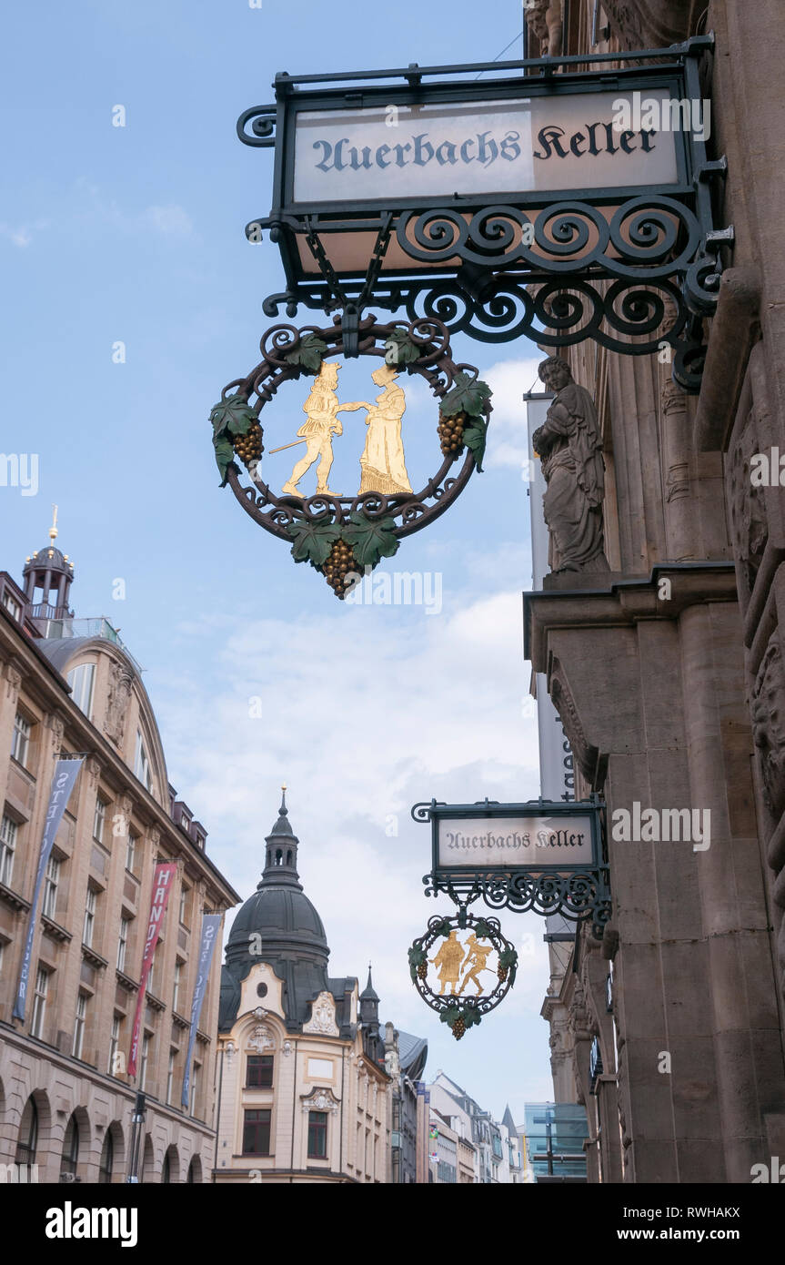 Auerbachs Keller , Leipzig, Leipzig, Saxe, Allemagne Banque D'Images