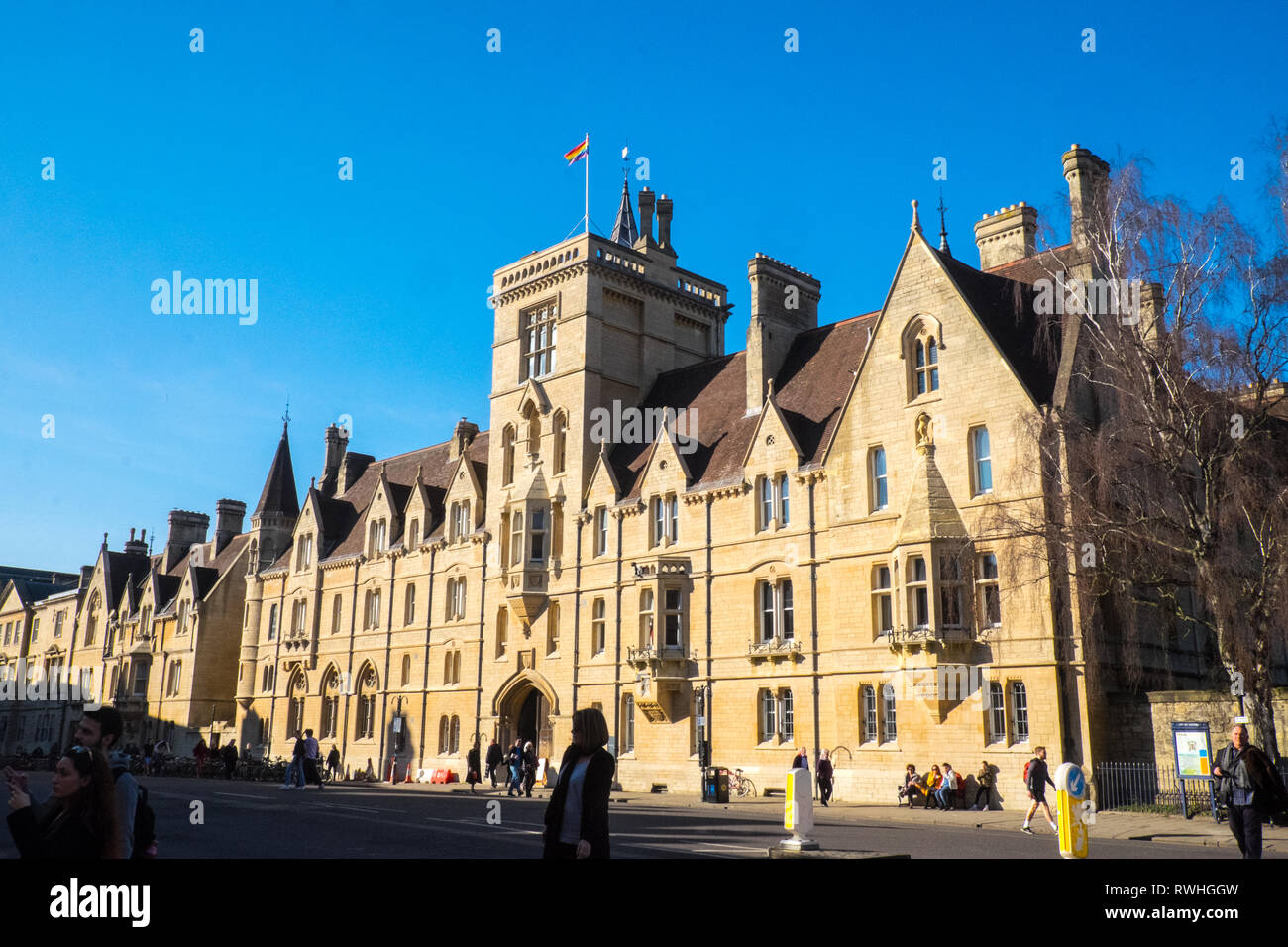 Au Balliol College, fondé 1263,rue Large,bâtiment,médiévale,Oxford, ville universitaire, l'Université d'Oxford,ville,ville,Oxfordshire, Angleterre,,Cotswolds Banque D'Images