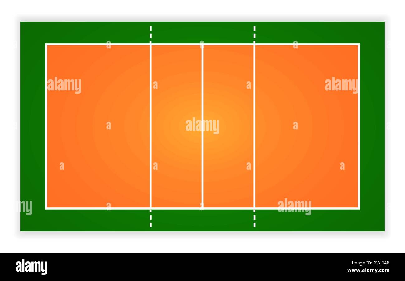 Une illustration d'une vue aérienne de volleyball. Vector EPS 10. Illustration de Vecteur