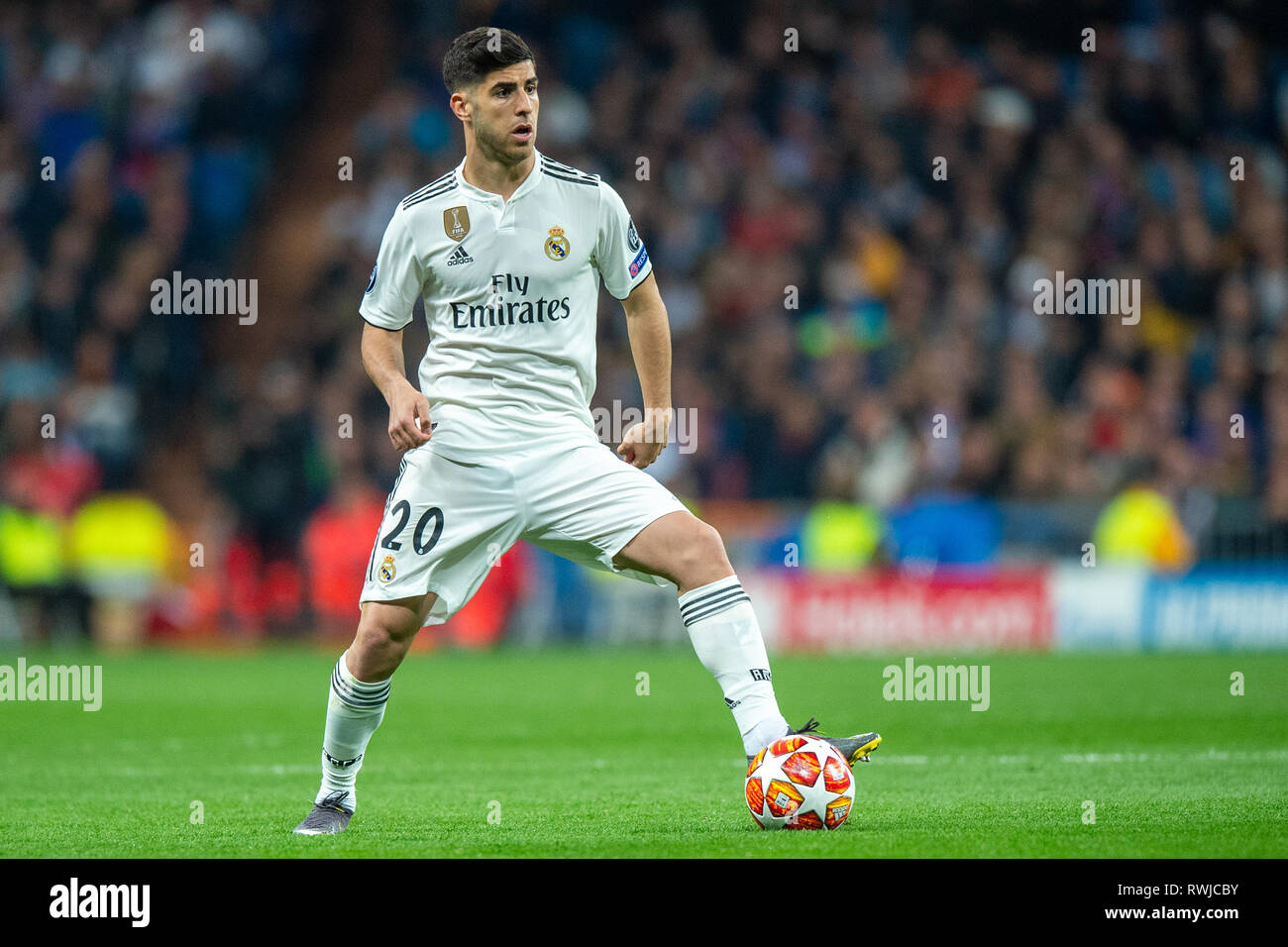 Madrid, Espagne. 5e Mar, 2019. V real madrid football Ligue des Champions de l'AFC Ajax 2018-2019 Marco Asensio du Real Madrid : Crédit photos Orange vof/Alamy Live News Banque D'Images