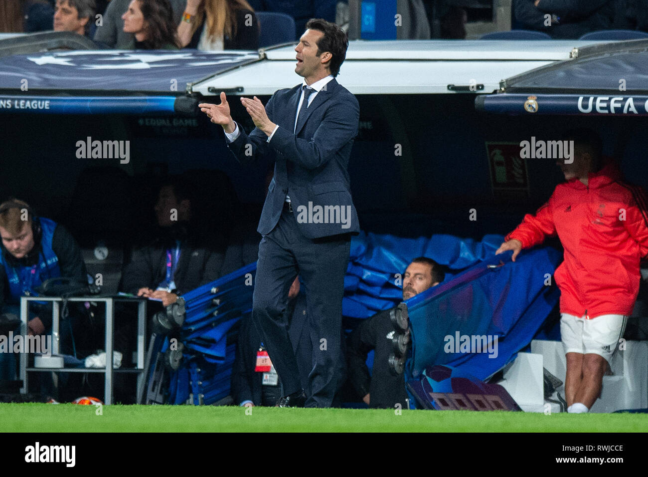 Madrid, Espagne. 5e Mar, 2019. V real madrid football Ligue des Champions de l'AFC Ajax Formateur 2018-2019 Santiago Scolari du Real Madrid : Crédit photos Orange vof/Alamy Live News Banque D'Images