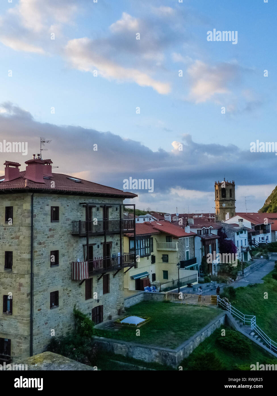 Ville de Getaria Pays Basque Espagne. Banque D'Images