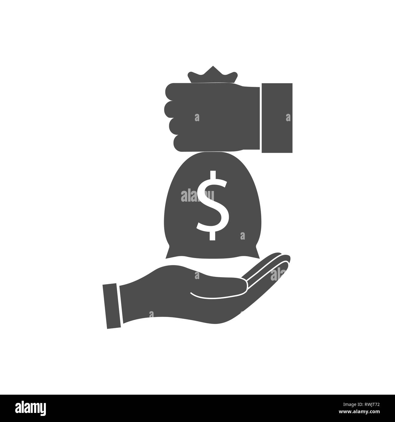 Pot-de-vin, la corruption, la corruption icon Vector illustration télévision Illustration de Vecteur