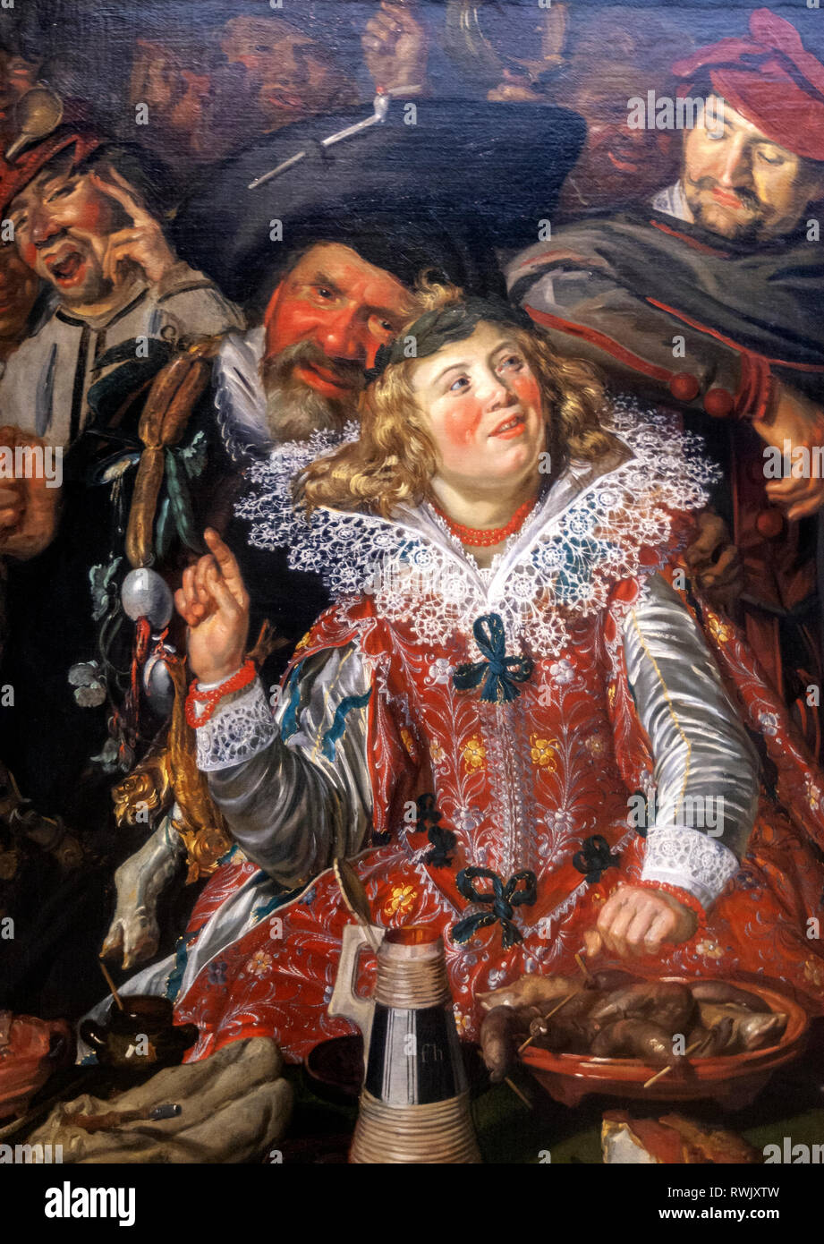 Frans Hals, le Mardi Gras, les fêtards au Metropolitan Museum of Art, Manhattan, New York USA Banque D'Images
