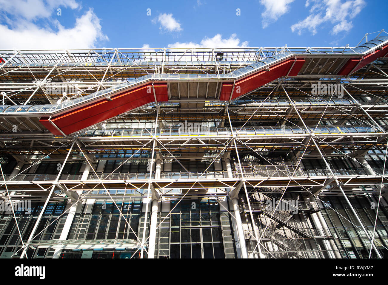 Mur moderne du centre Pompidou Banque D'Images