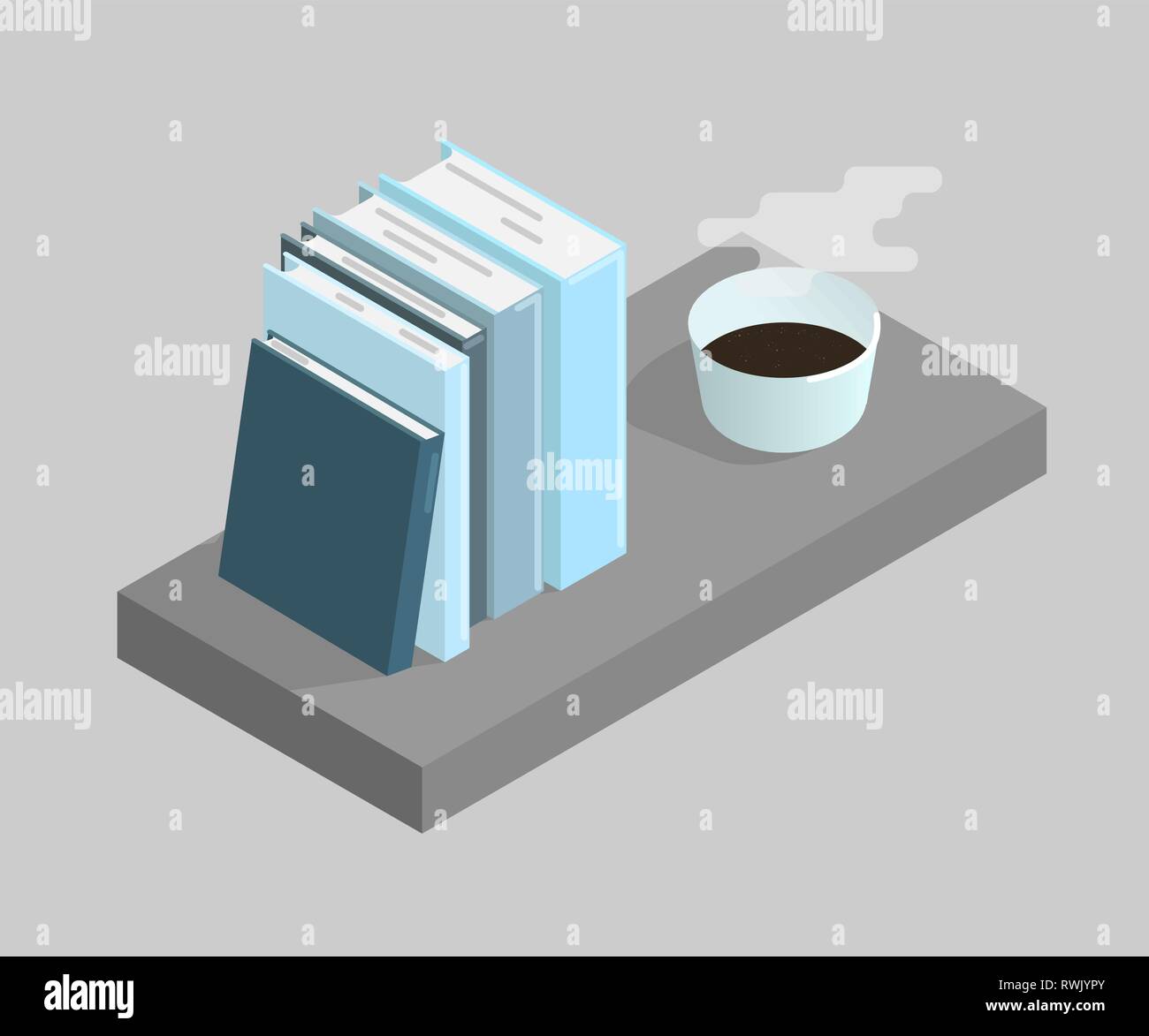 Pile de livres de couleur vertical dans isometric.education infographic template design avec des tas de livres.Ensemble d'icônes livre en style design plat.vector illus Illustration de Vecteur