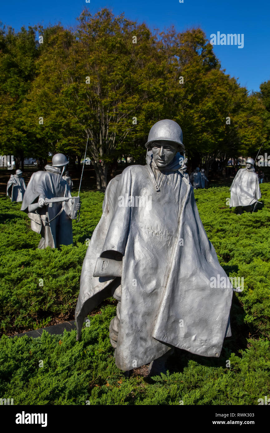 Korean War Veterans Memorial, Washington D.C., États-Unis d'Amérique Banque D'Images
