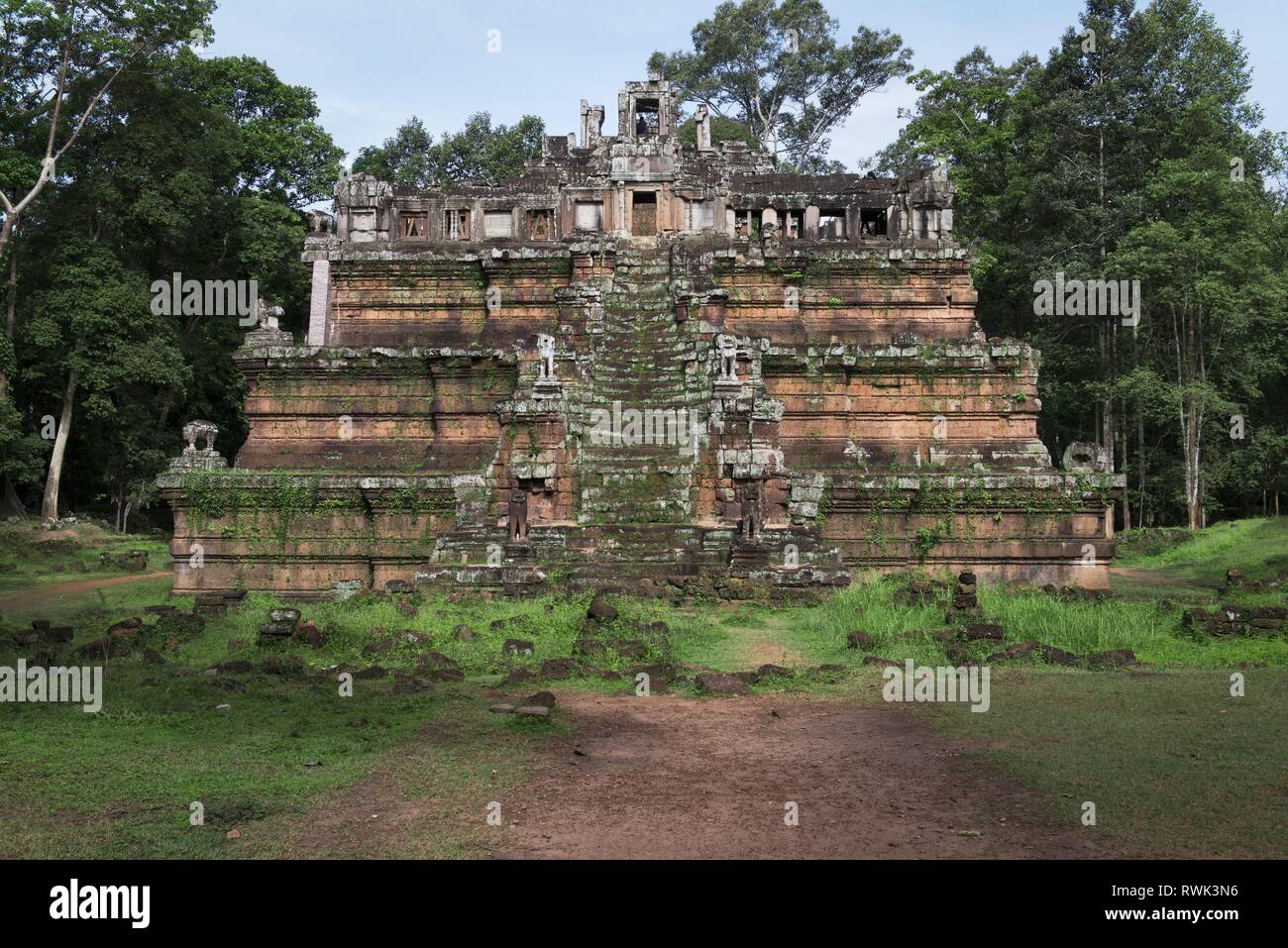 Temple Phimeanakas ou Vimeanakas Temple bouddhiste, temple Khmer à Angkor Wat, près de Siem Reap, Cambodge Banque D'Images