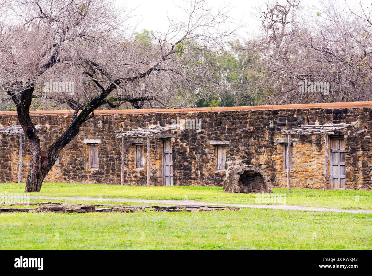 Mission San Jose à San Antonio, Texas. Banque D'Images