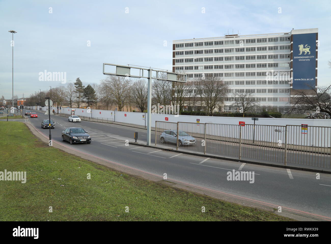 Février 2019.Démolition de l'ancien site de l'Université de Birmingham City à Perry Barr, Birmingham, Royaume-Uni. Banque D'Images