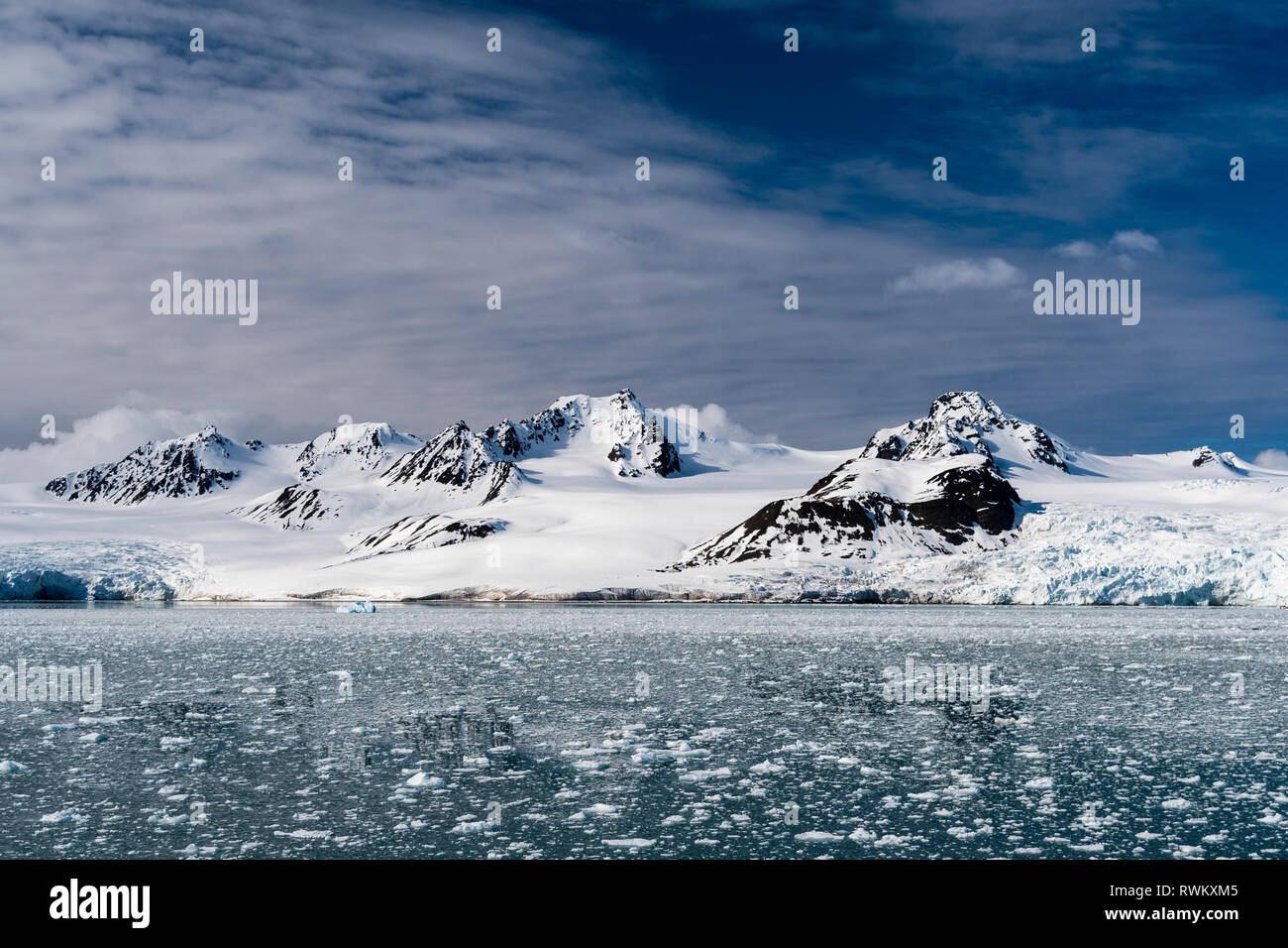 Glacier Lilliehook, Spitsbergen, Svalbard, Norvège Banque D'Images Glacier Lilliehook, Spitsbergen, Svalbard, Norvège Banque D'Images