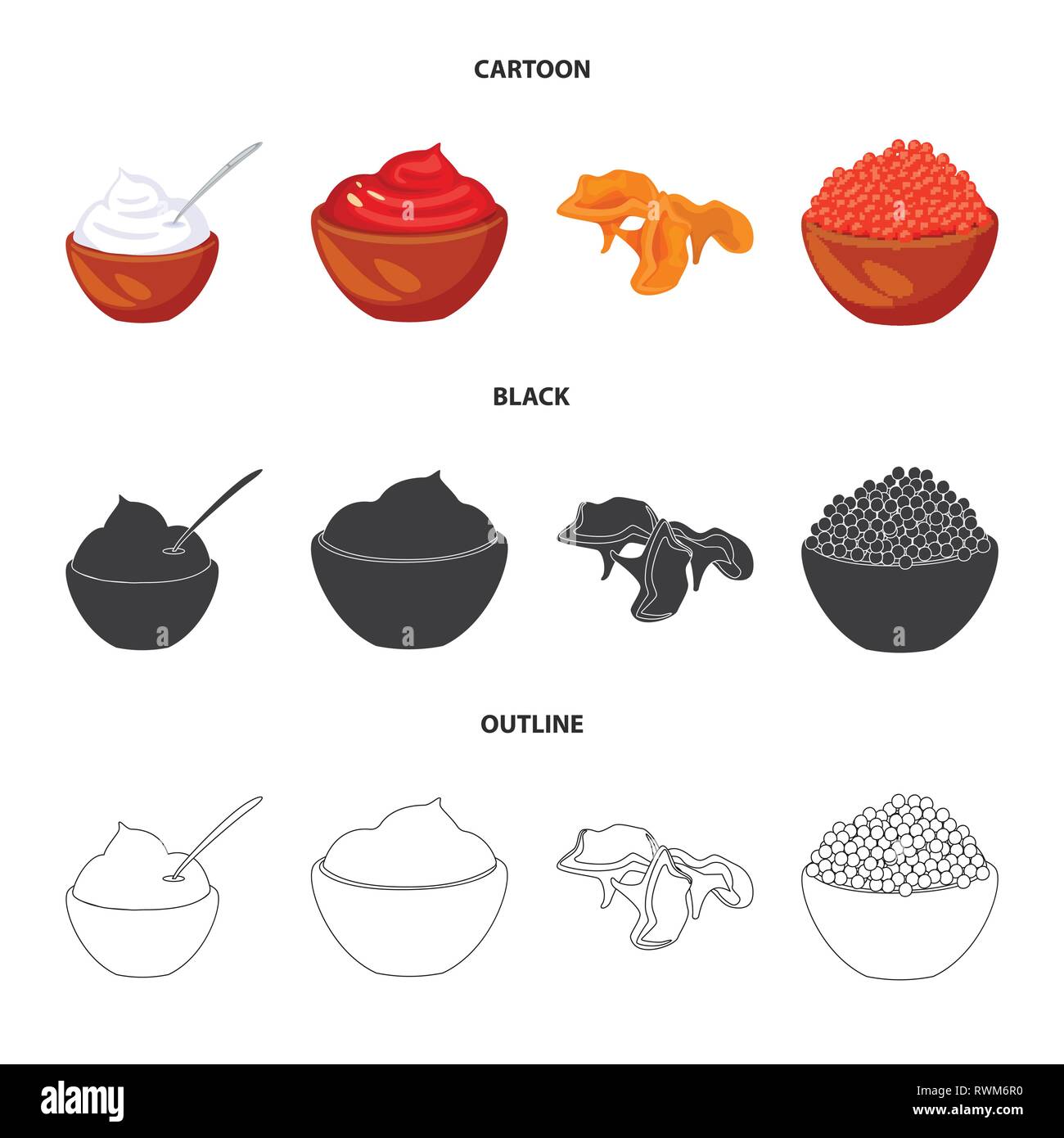 Le ketchup,crème de champignons,caviar,,sour sauce,,chanterelle,rouge