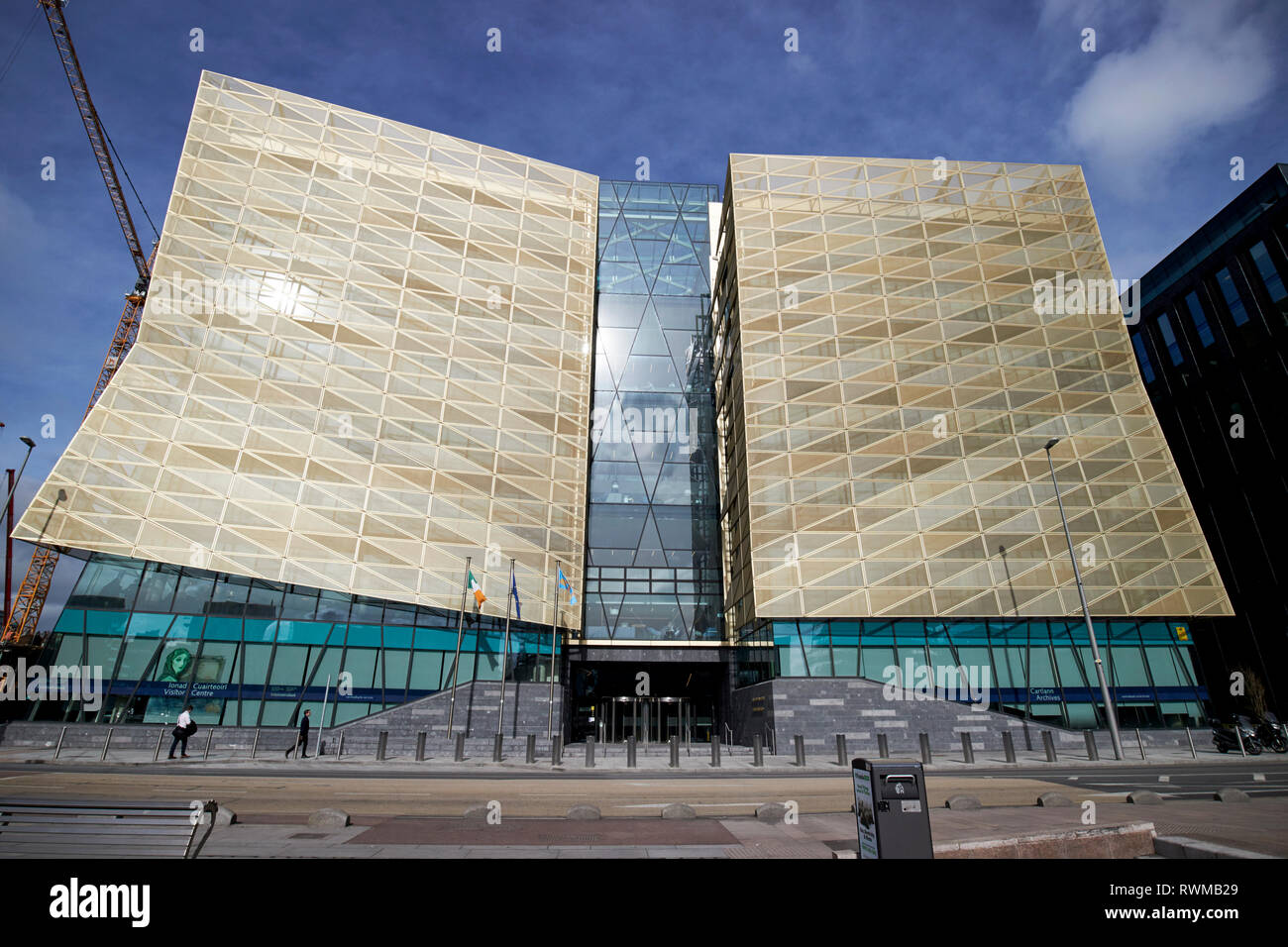 La Banque centrale d'Irlande siège social sur la rue wapping nouveau North Wall Quay Dublin République d'Irlande Banque D'Images