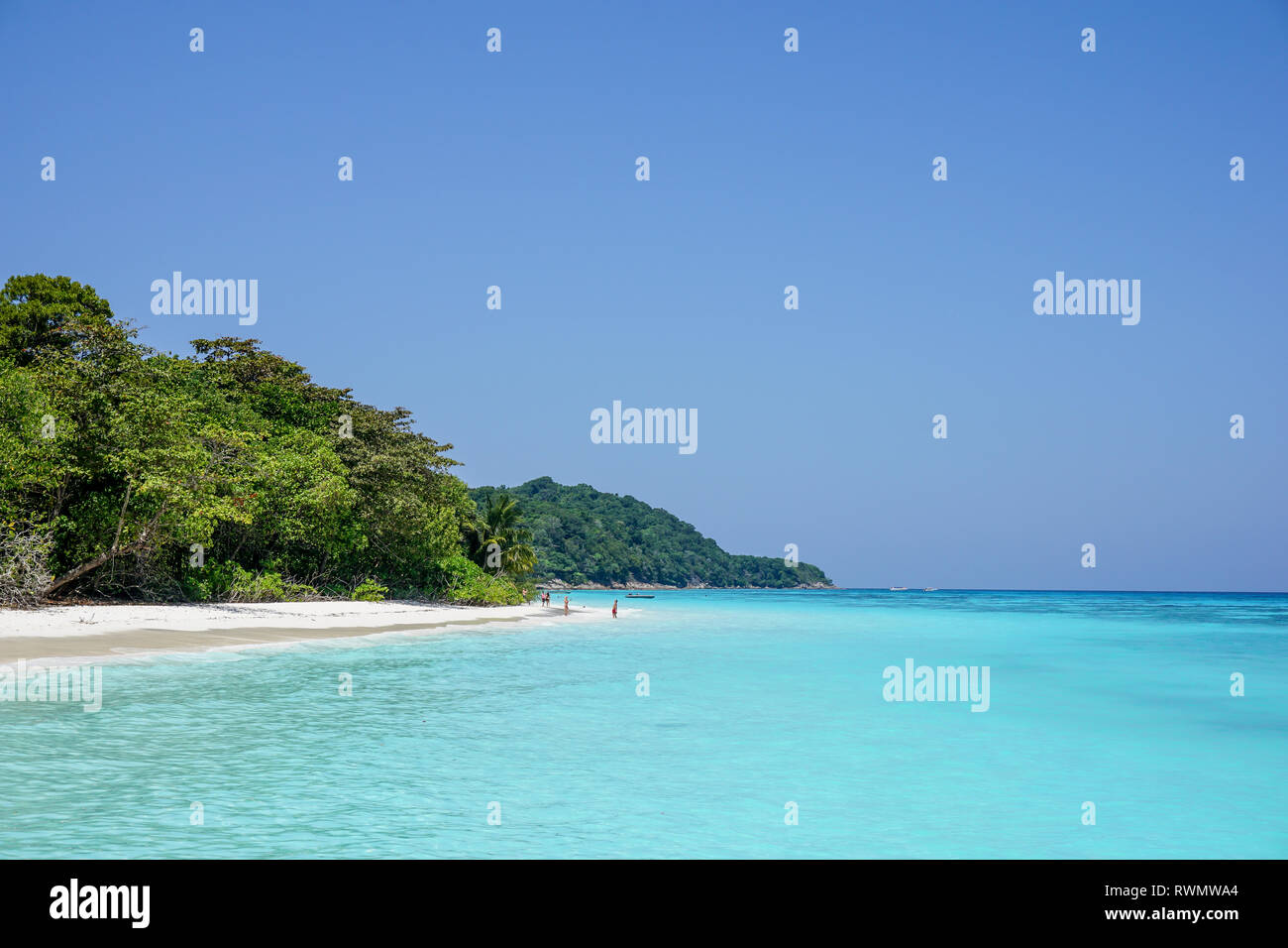 Koh Tachai offre l'une des meilleures plages de sable blanc du monde, la Thaïlande Banque D'Images