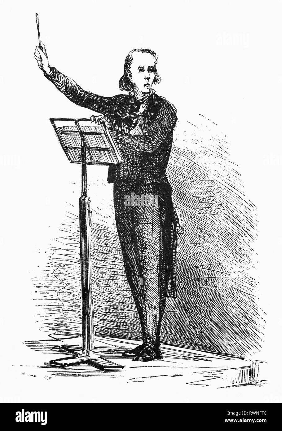 D'orchestre lors d'un concert à Haarlem, aux Pays-Bas. À partir de la Camera Obscura, une collection d'humour néerlandais-réalistes d'essais, de récits et les croquis dans lequel Hildebrand, l'auteur, prend un regard ironique sur le comportement de la "bien-to-do', les trouvant bourgeois et sans un mot pour eux. Banque D'Images