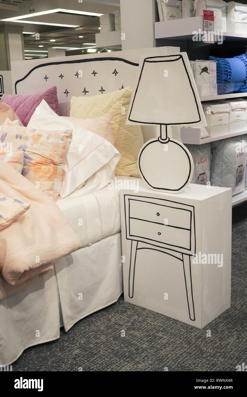 Macy's Home Department, literie, NYC, USA Banque D'Images