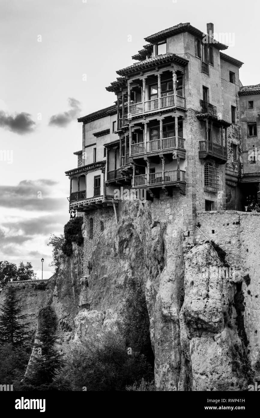 Maisons suspendues de Cuence ; Cuenca, Espagne Banque D'Images