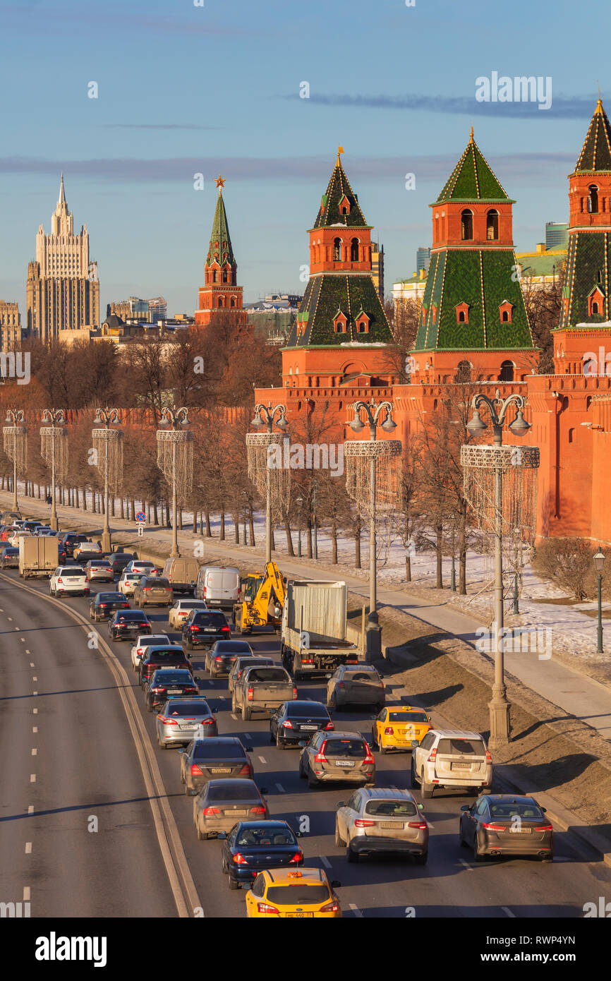 Cityscape, Kremlin, Moscou, Russie Banque D'Images