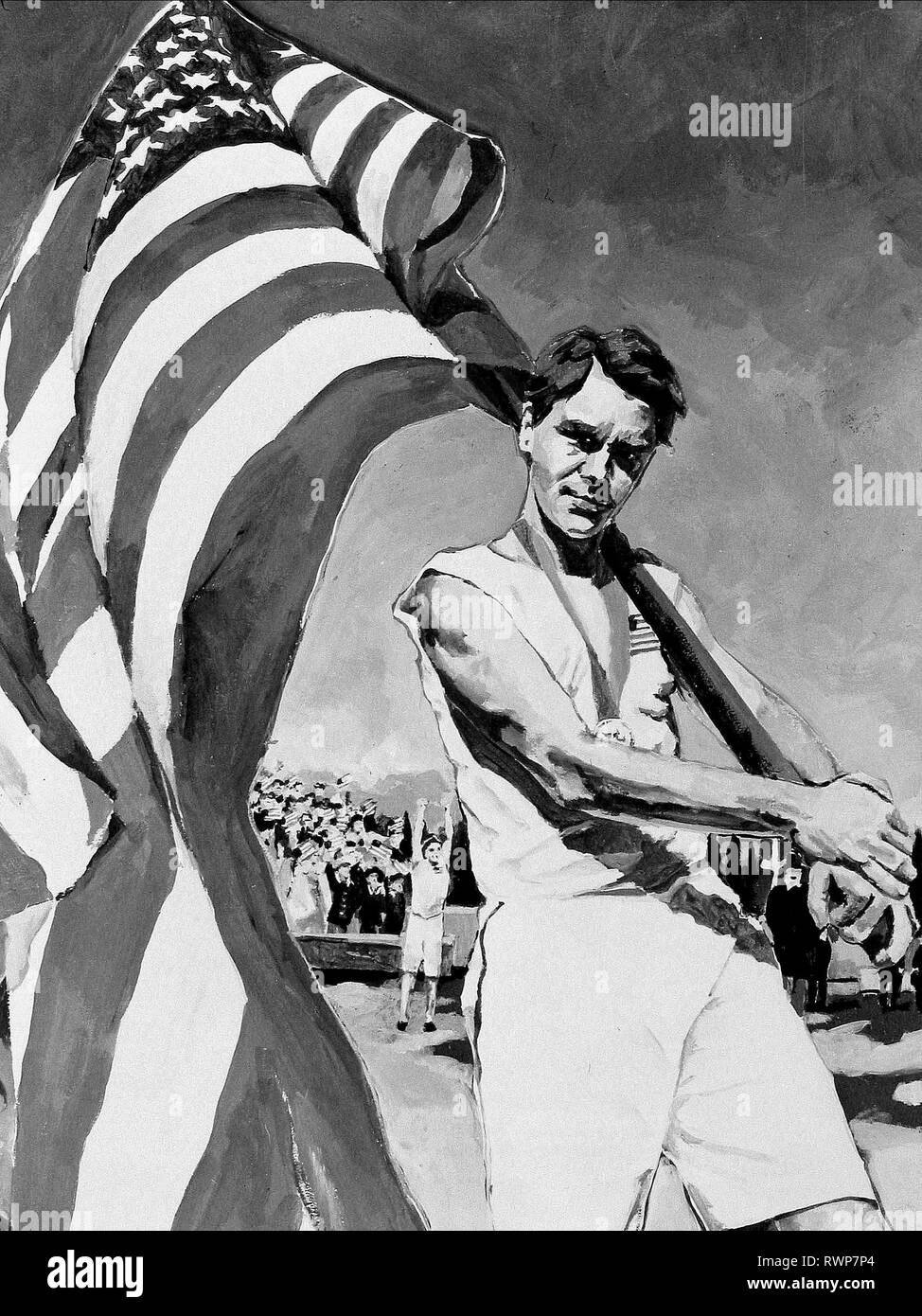 Peinture DE JAMES BRENDAN CONNOLLY, LA PREMIÈRE : JEUX OLYMPIQUES D'ATHÈNES 1896, 1984 Banque D'Images