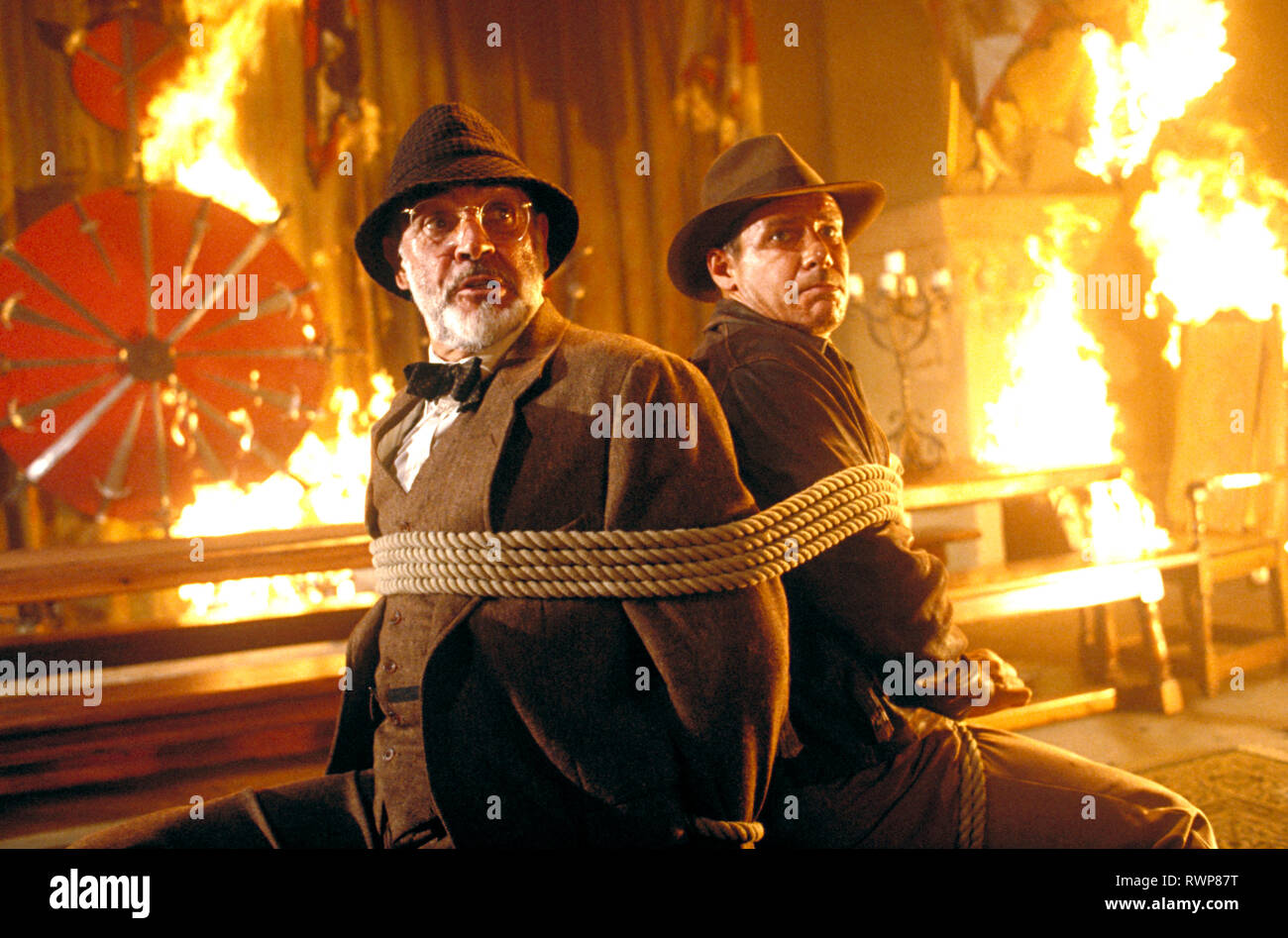CONNERY,FORD, INDIANA JONES ET LA DERNIÈRE CROISADE, 1989 Banque D'Images