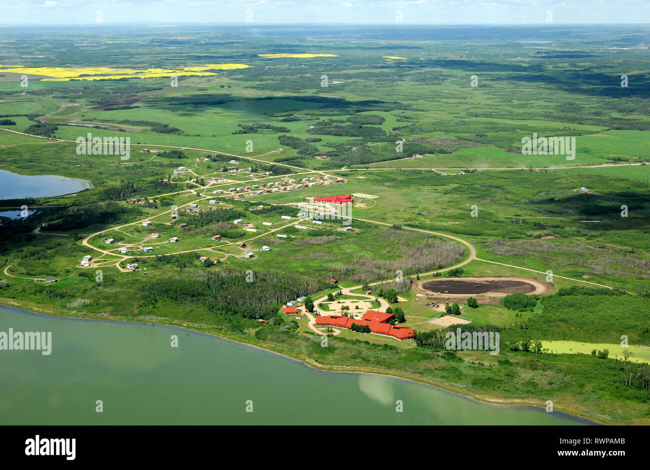 Par antenne, Seekaskootch First Nation, Onion Lake, Alberta Banque D'Images