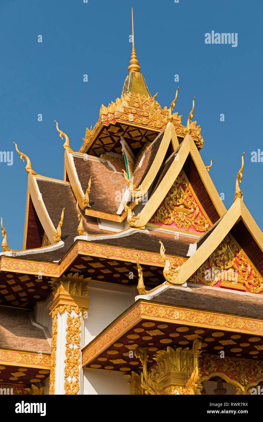 Pilier de la ville culte Vientiane Laos Banque D'Images