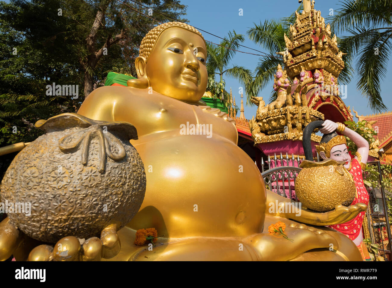 Wat Si Muang Vientiane Laos Banque D'Images