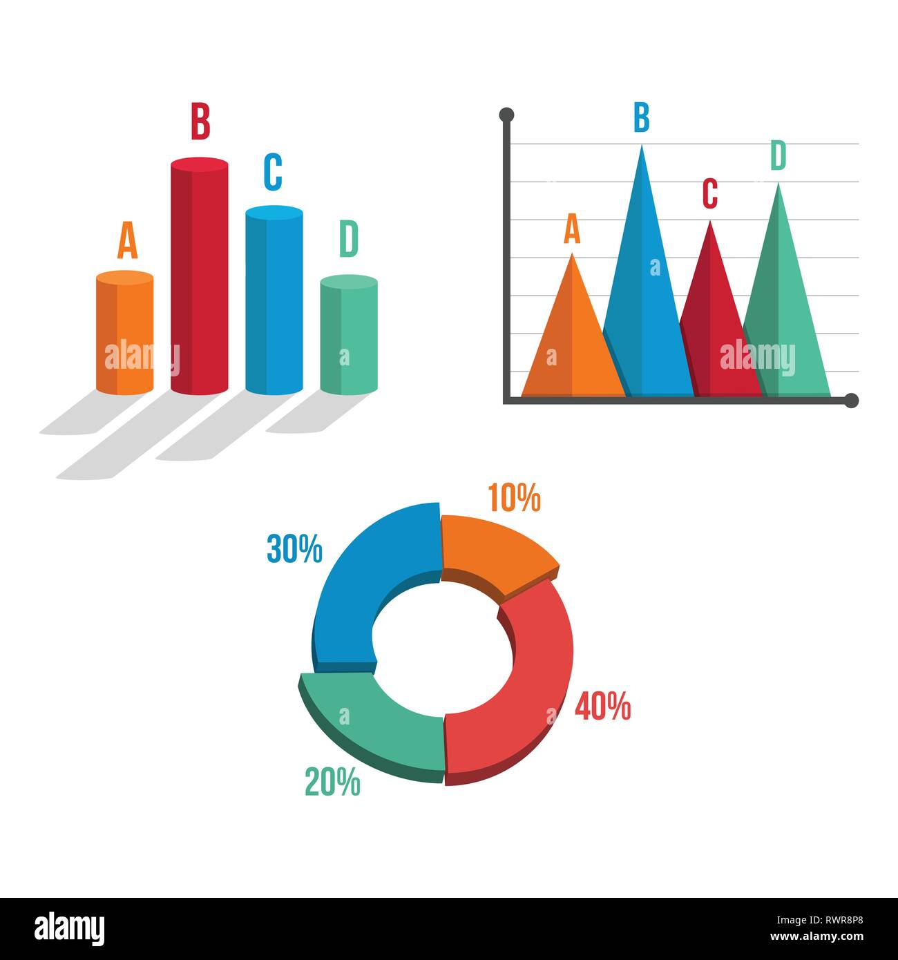 Schéma de financement d'outils de données et graphique. Tableau et graphique, schéma de l'entreprise finances Données, Graphique, de l'information Rapport statistique de données, infographie analys Illustration de Vecteur