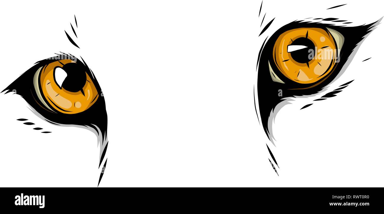 Leopard Yeux Mascot graphique dans white background vector illustration Illustration de Vecteur