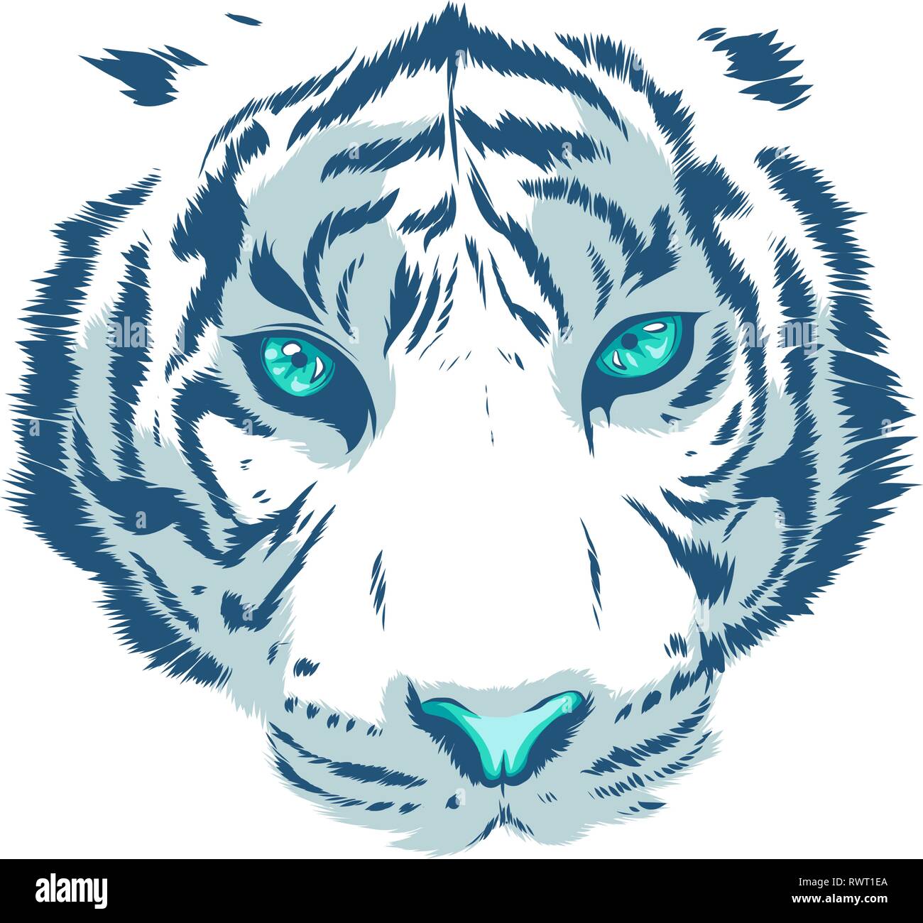 Peau De Tigre Blanc Banque D Images Vectorielles Alamy