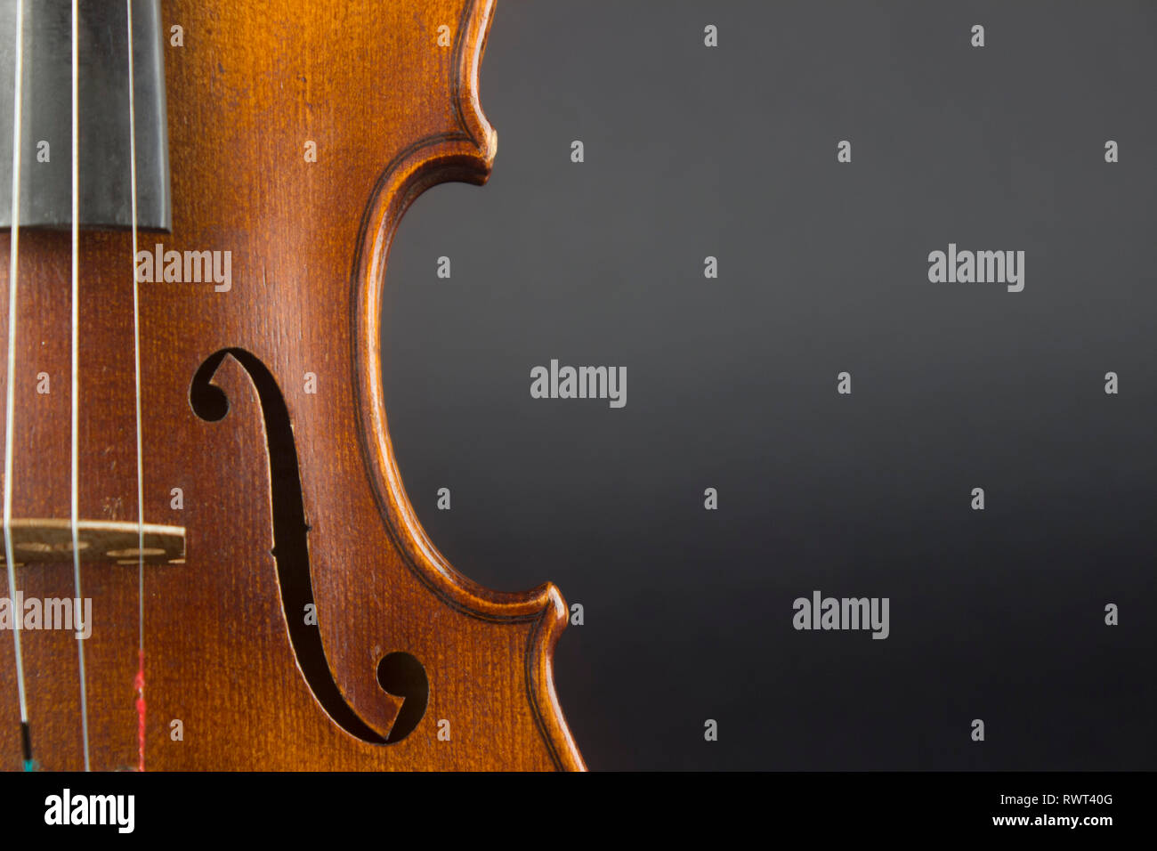La photographie de studio d'un violon 1920. Banque D'Images