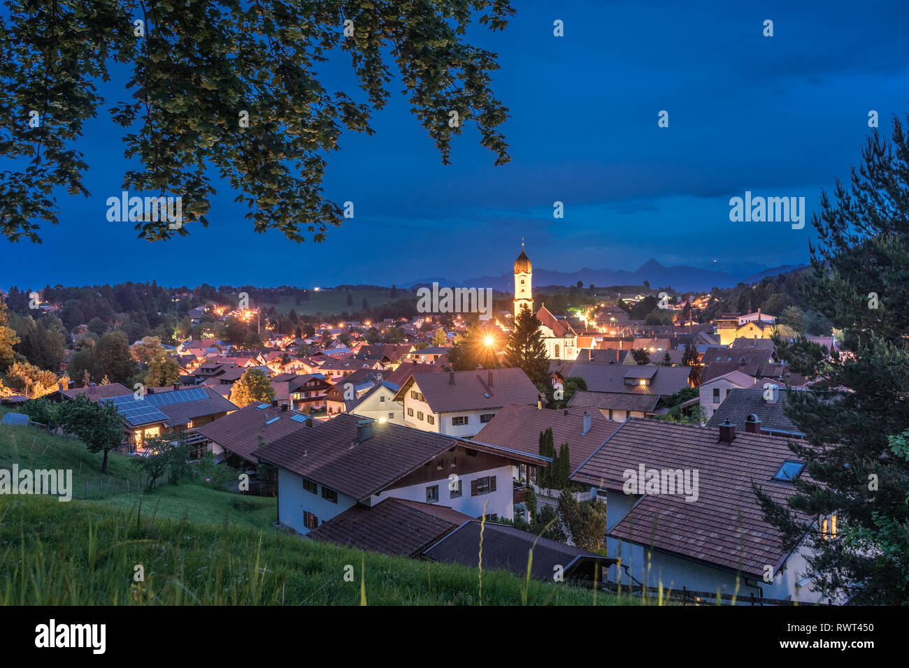 Vue sur Nesselwang Banque D'Images