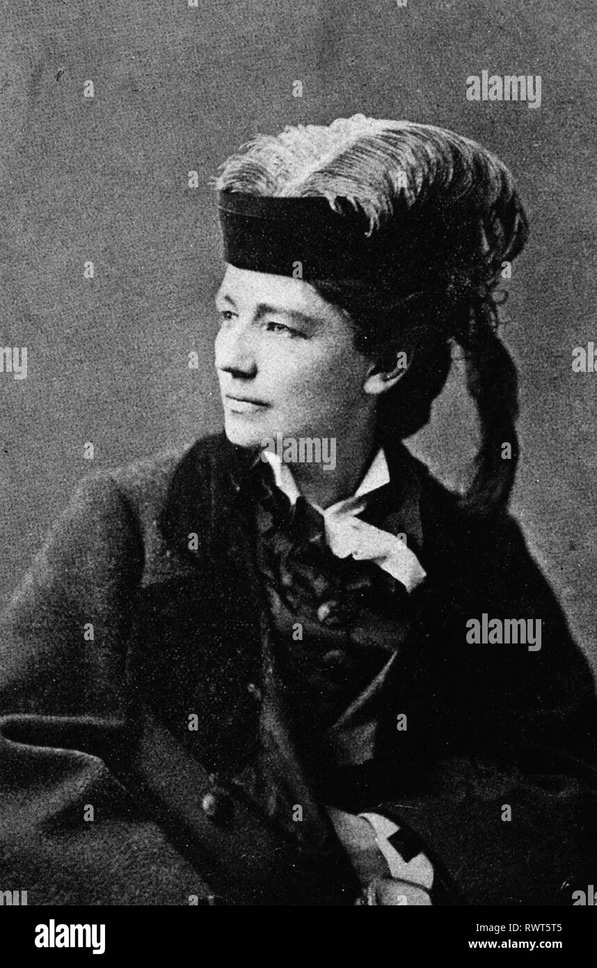 WOODHULL VICTORIA (1838-1927) leader au suffrage des femmes américaines vers 1880 Banque D'Images