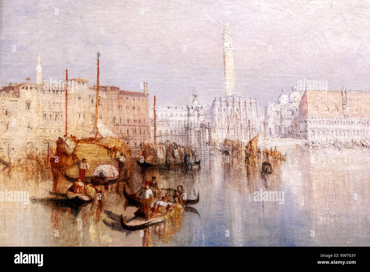 Joseph Mallord William Turner, détail de la vue de Venise Le Palais Ducal Dogana et une partie de San Giorgio, le Metropolitan Museum of Art, New York Banque D'Images