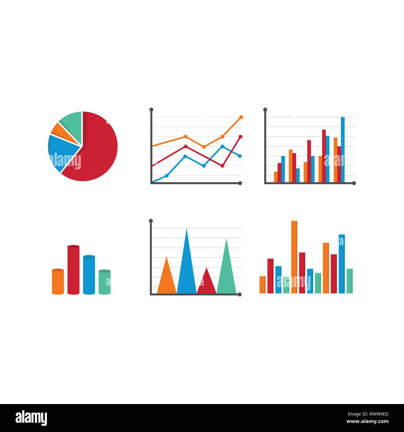 Schéma de financement d'outils de données et graphique. Tableau et graphique, schéma de l'entreprise finances Données, Graphique, de l'information Rapport statistique de données Illustration de Vecteur