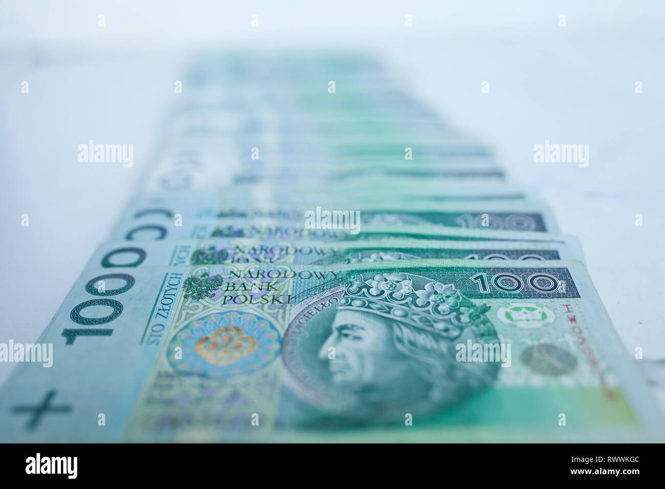 Beaucoup d'argent devise zloty polonais Banque D'Images