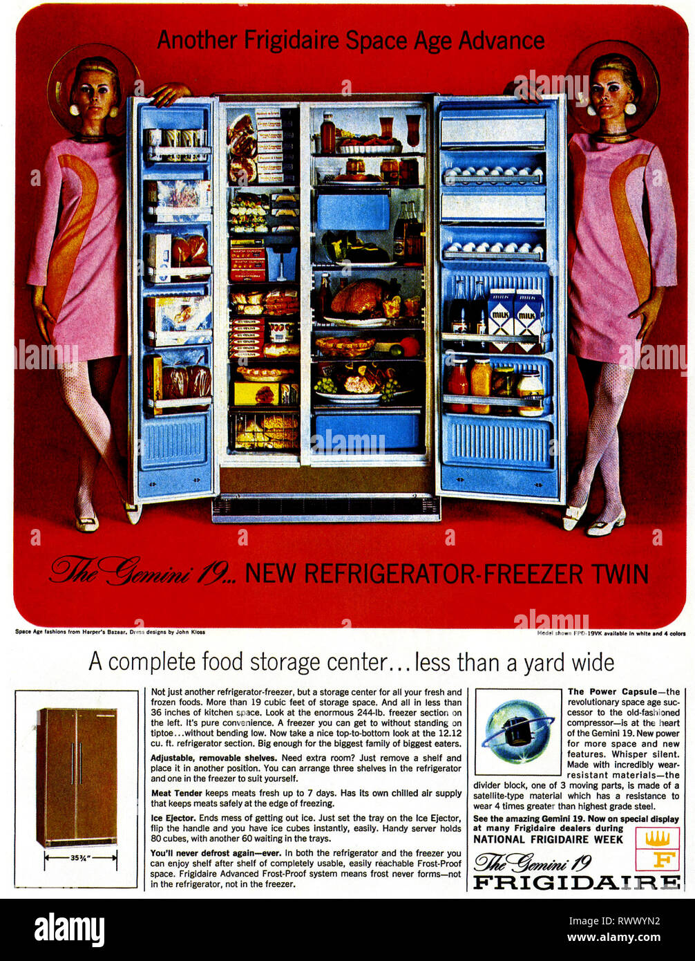 1960 USA Annonce Magazine Frigidaire Photo Stock - Alamy