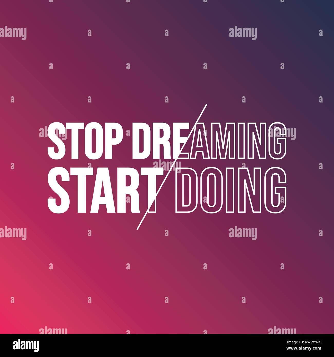 Arrêtez de rêver, commencez à faire. les devis avec fond moderne vector illustration Illustration de Vecteur