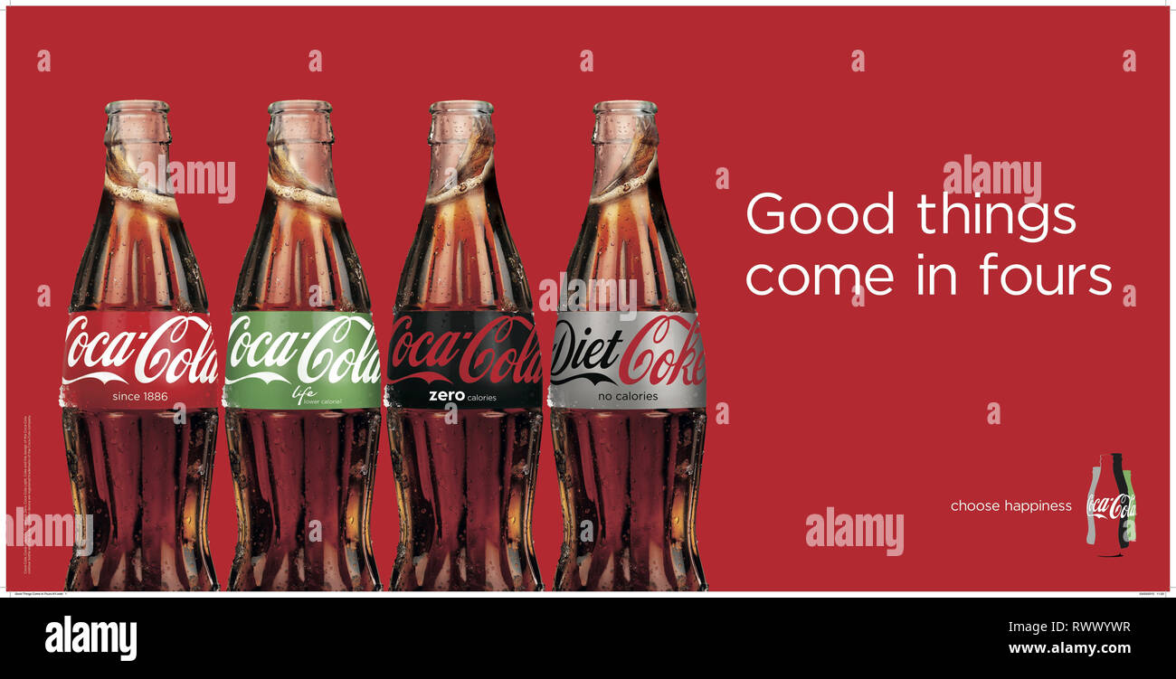 2010s UK Coca-cola Billboard Annonce Banque D'Images