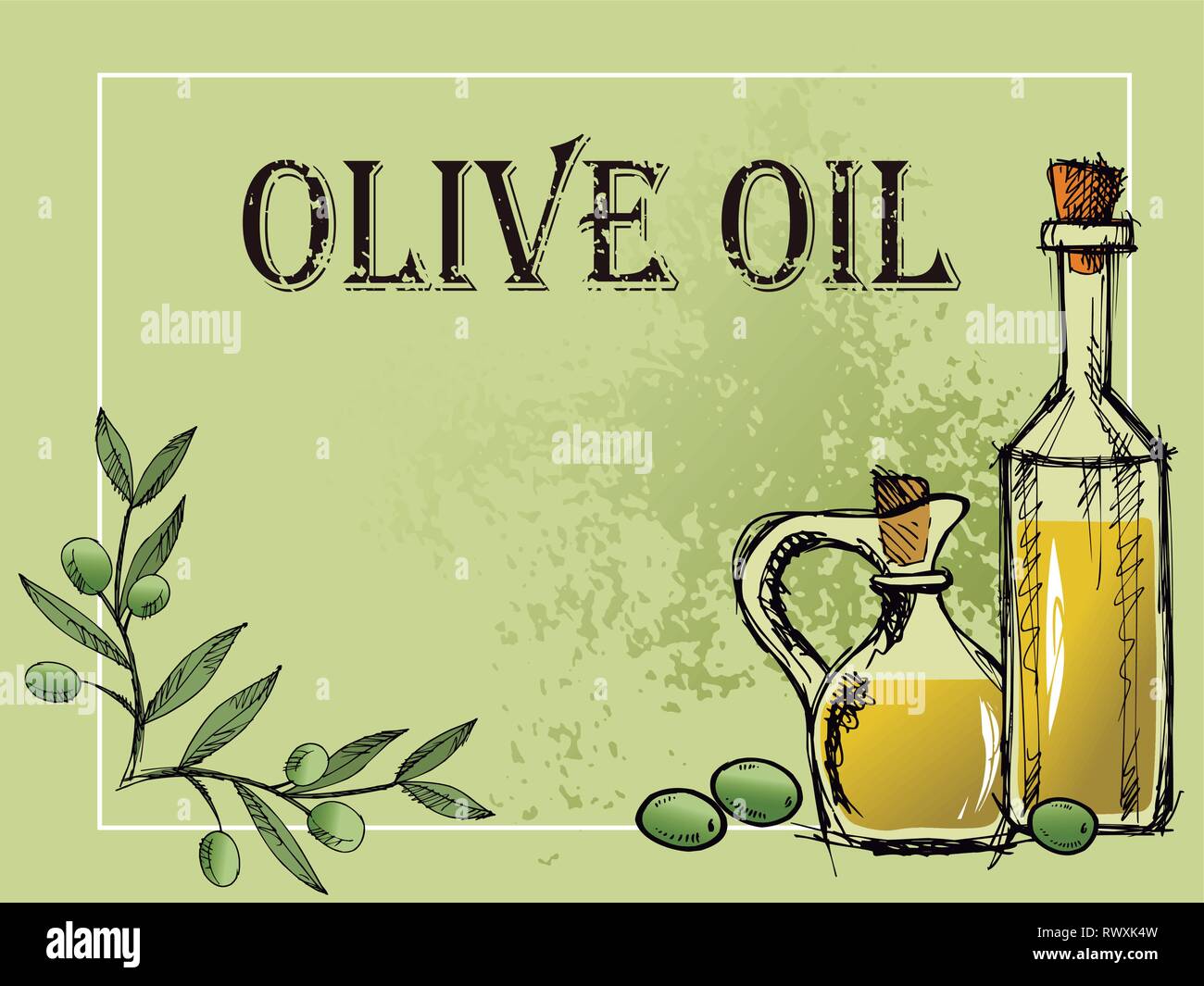 Huile d’Olive Illustration de Vecteur