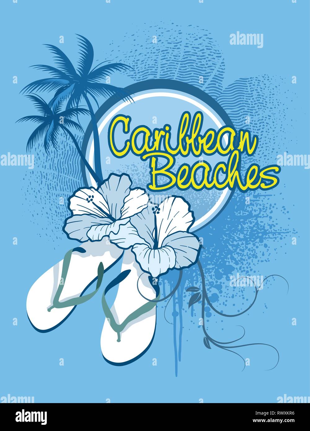 Plages des Caraïbes Illustration de Vecteur