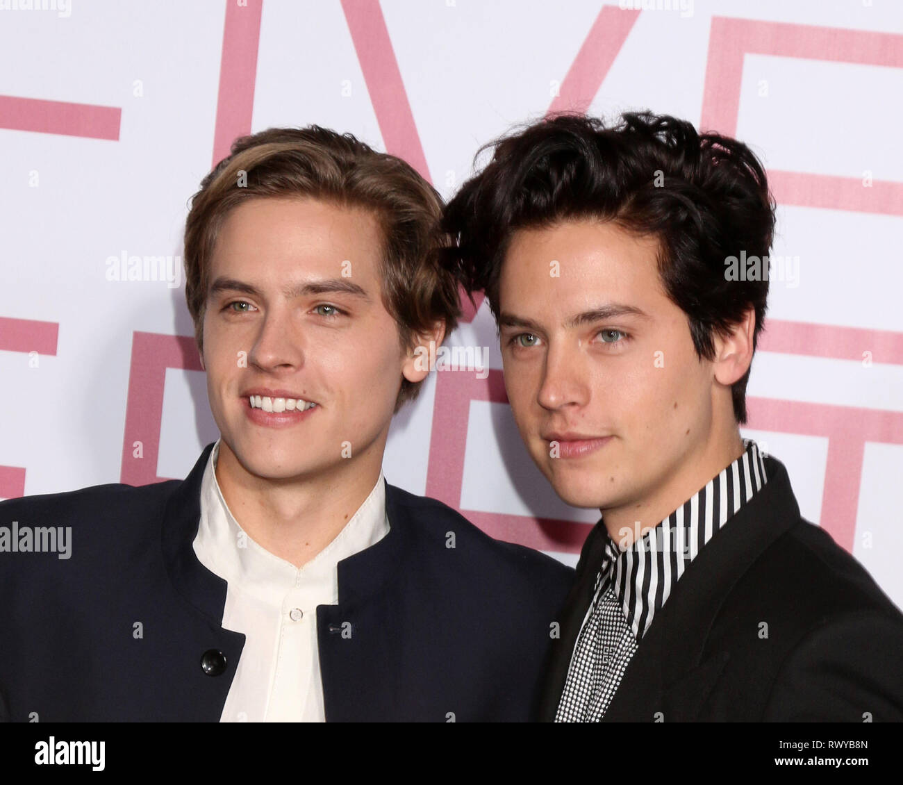 7 mars 2019 - Westwood, CA, USA - LOS ANGELES - Oct 7 : Dylan Sprouse, Cole Sprouse au ''cinq pieds de distance'' en première mondiale au Théâtre Bruin le 7 mars 2019 à Westwood, CA (crédit Image : © Kay Blake/Zuma sur le fil) Banque D'Images