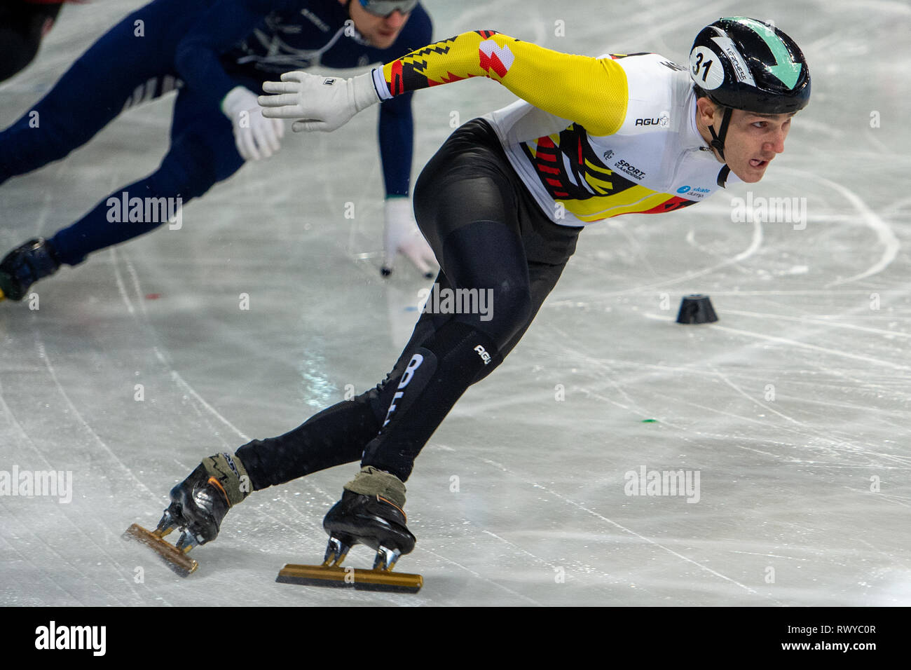 Sofia, Bulgarie. 8Th Mar 2019. Championnats du monde de patinage de vitesse courte piste Stijn Desmet : Crédit photos Orange/Alamy Live News vof Banque D'Images