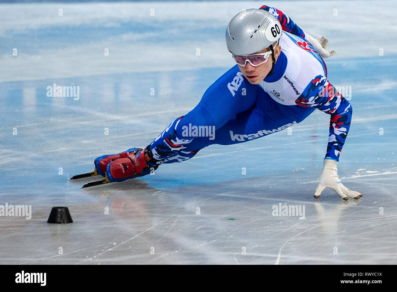 Sofia, Bulgarie. 8Th Mar 2019. Championnats du monde de patinage de vitesse courte piste Alexander Shulginov : Crédit photos Orange vof/Alamy Live News Banque D'Images