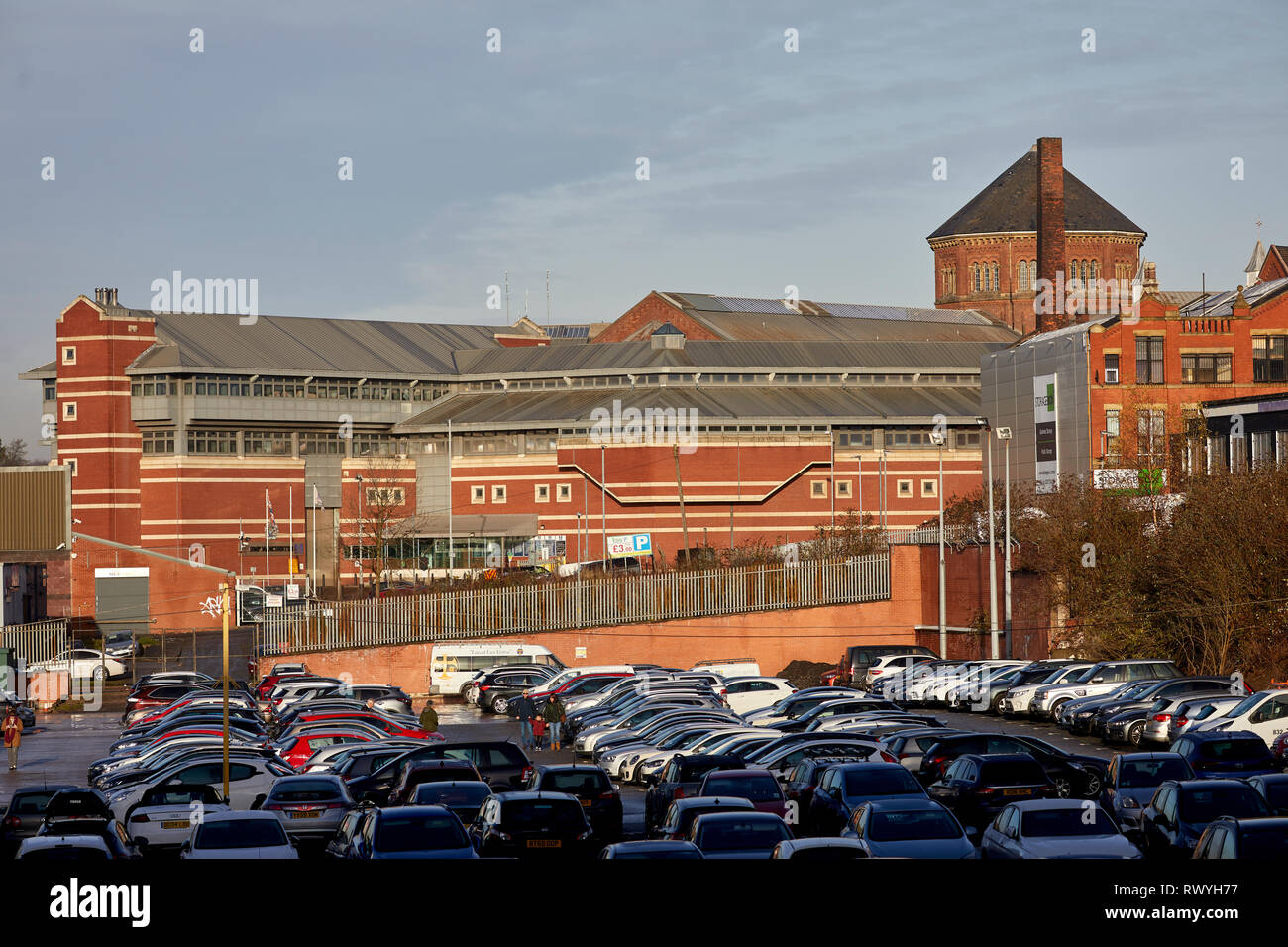 HMP classé Grade II Her Majesty's Prison de haute sécurité de la prison pour hommes appelé Strangeways conçu par Alfred Waterhouse, Banque D'Images