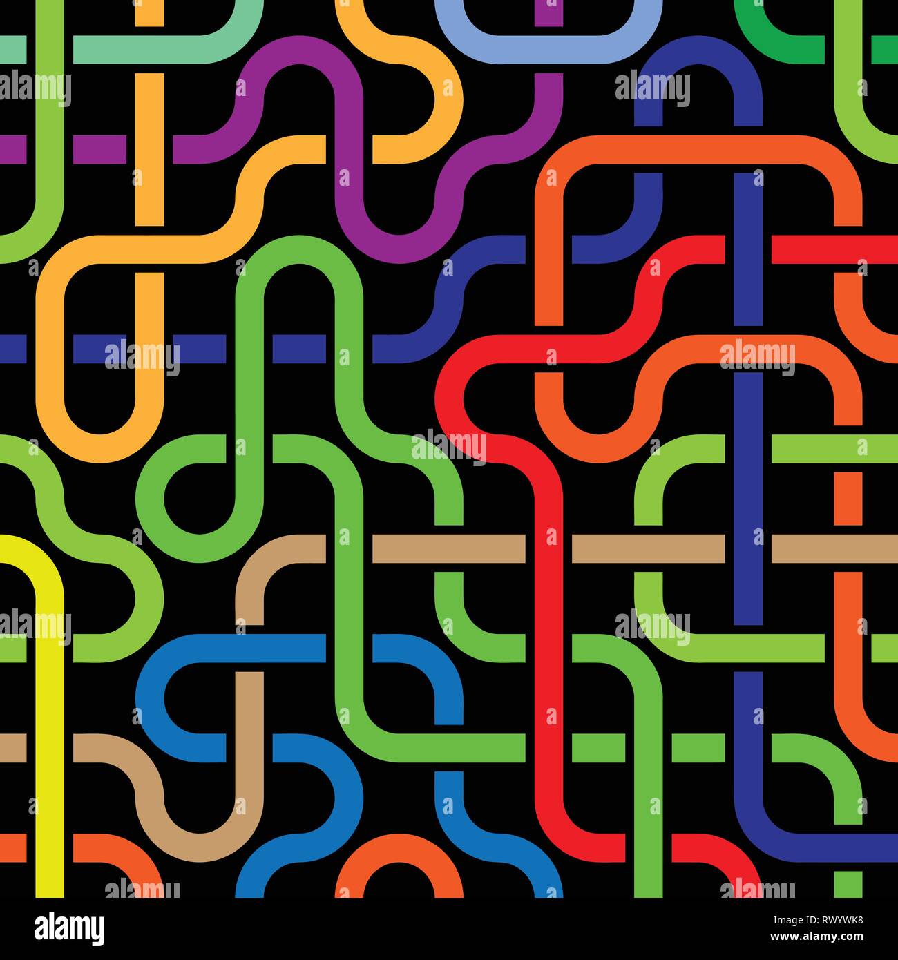 Réseau de pipelines. Conception géométrique abstraite de tubes. arrière-plan industriel. Structure métal architectural. Motif géométrique du vecteur. Texture moderne Illustration de Vecteur